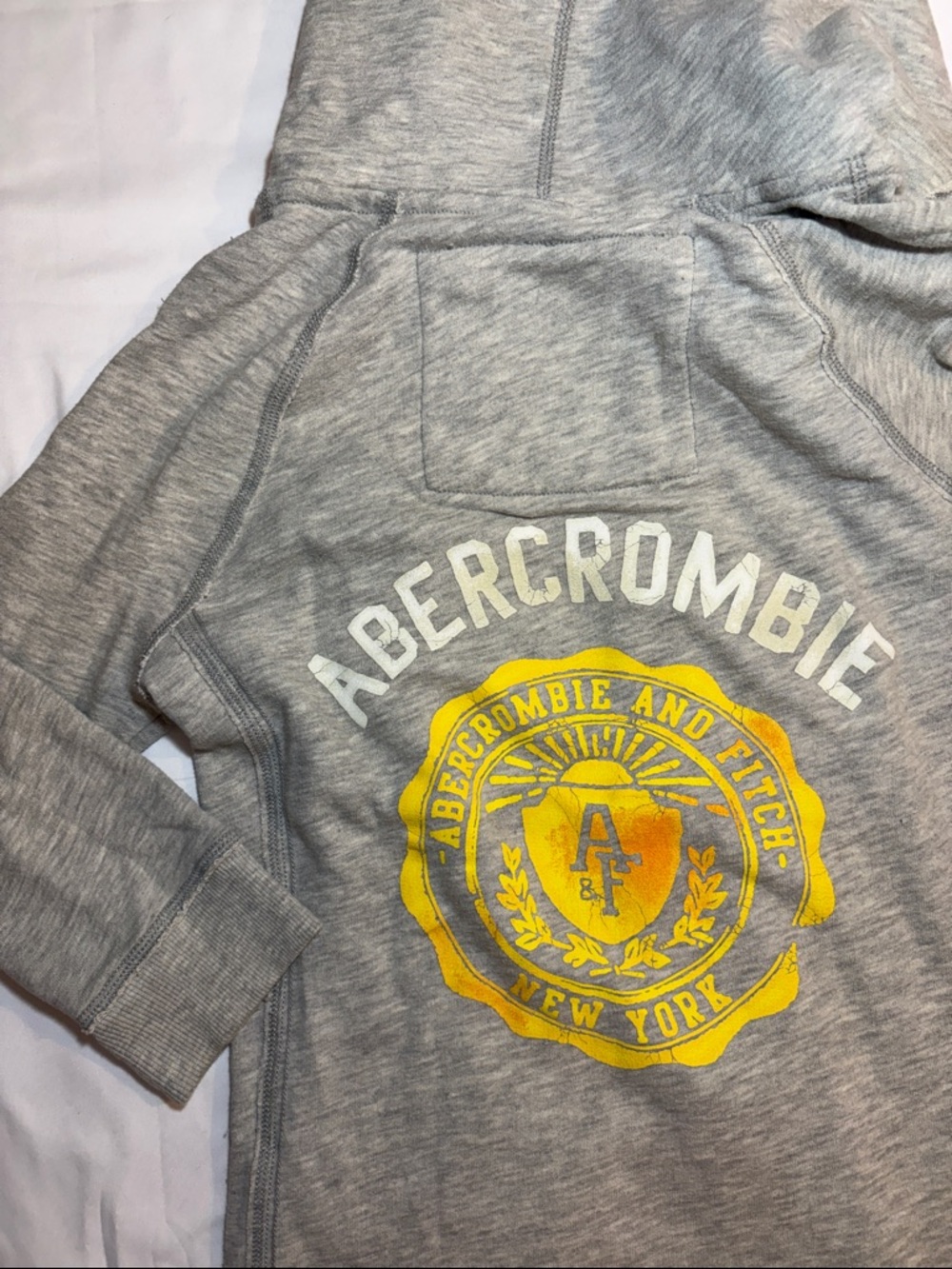 Y2K 2000s Nostalgic Abercrombie & Fitch Quarter Sleeve Double Zipper Hoodie M